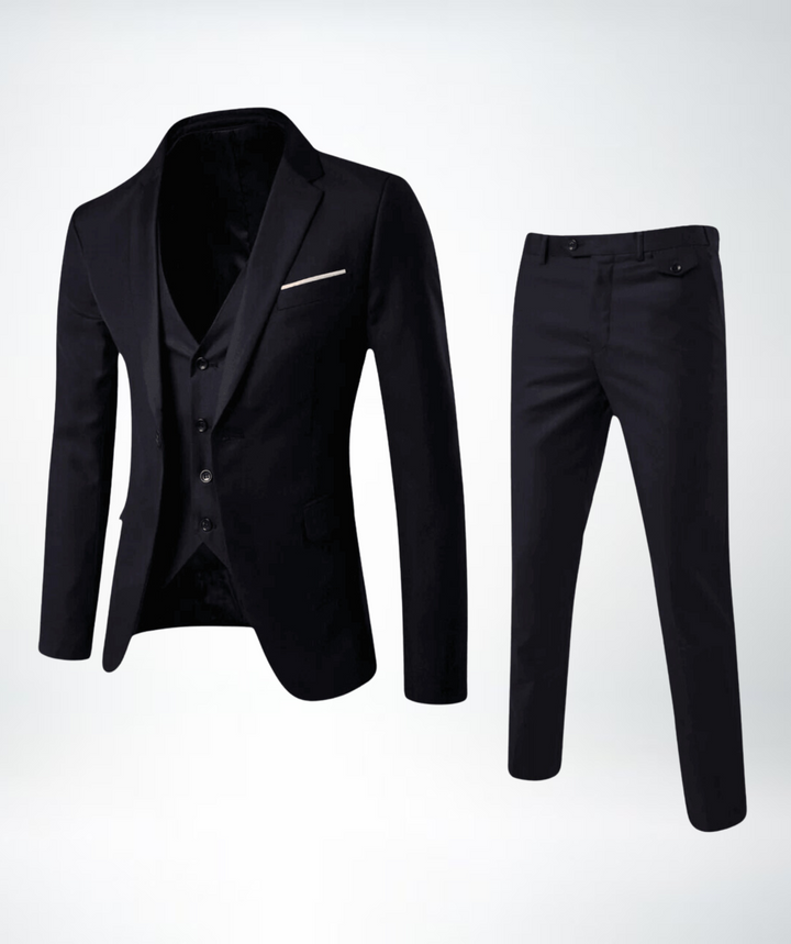 Traje De Tres Piezas Para Invitados A Bodas Para Hombre | Corte Ajustado