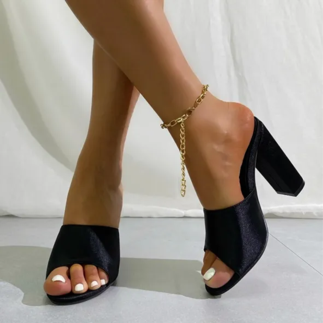 Sandalias De Tacón Abierto Para Mujer | Deslizante
