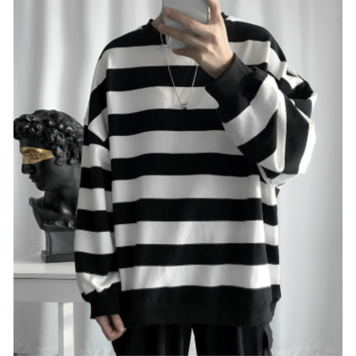 Jersey Sobredimensionado De Cuello Redondo Para Hombre | Invierno