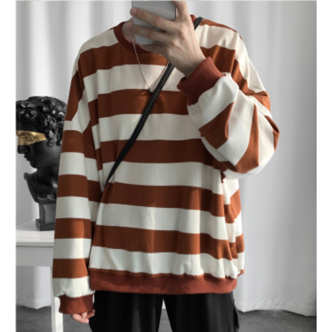 Jersey Sobredimensionado De Cuello Redondo Para Hombre | Invierno