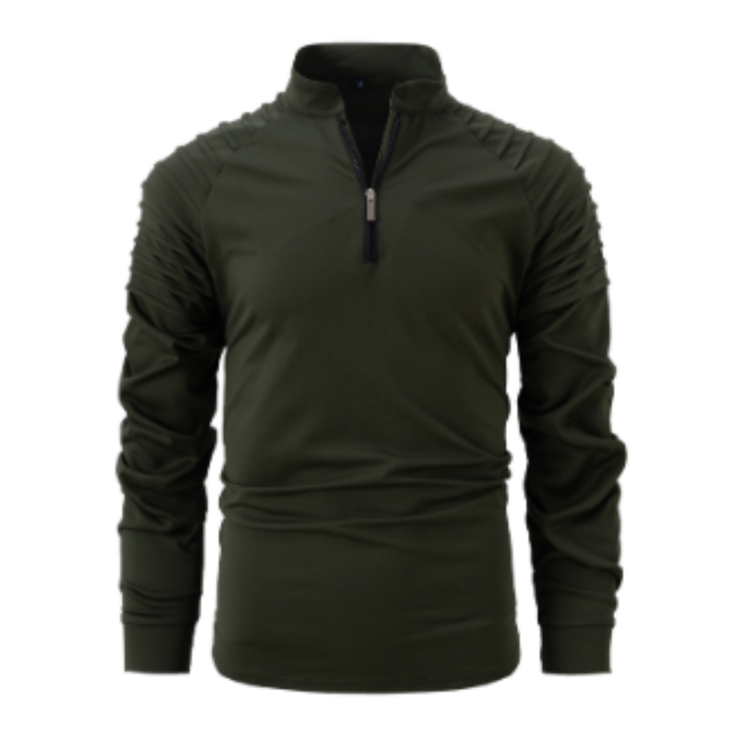 Jersey De Invierno De Manga Larga Para Hombre | Media Cremallera