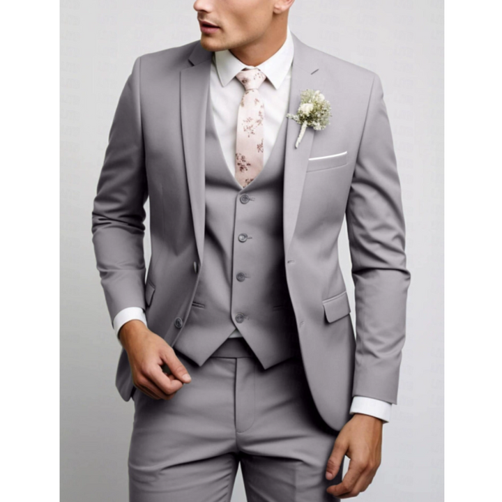 Traje Formal Invitado De Boda De Tres Piezas Para Hombre | Corte Ajustado