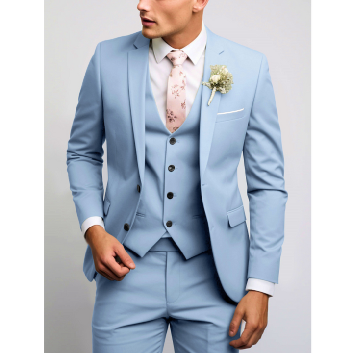 Traje Formal Invitado De Boda De Tres Piezas Para Hombre | Corte Ajustado