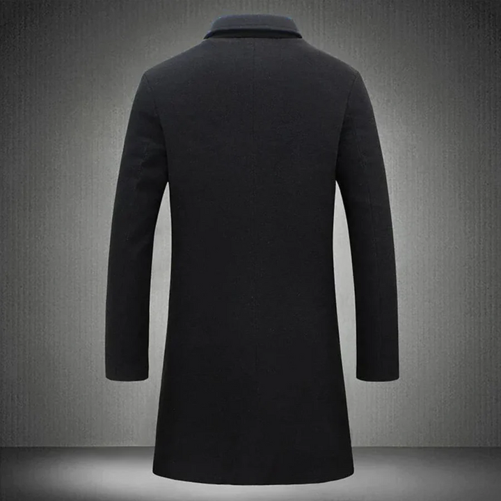 Gabardina De Manga Larga Con Botones Para Hombre | Larga