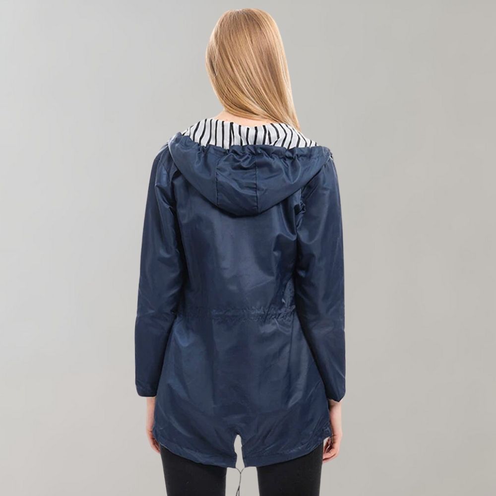 Chaqueta Con Capucha Y Cordón Para Mujer | Larga