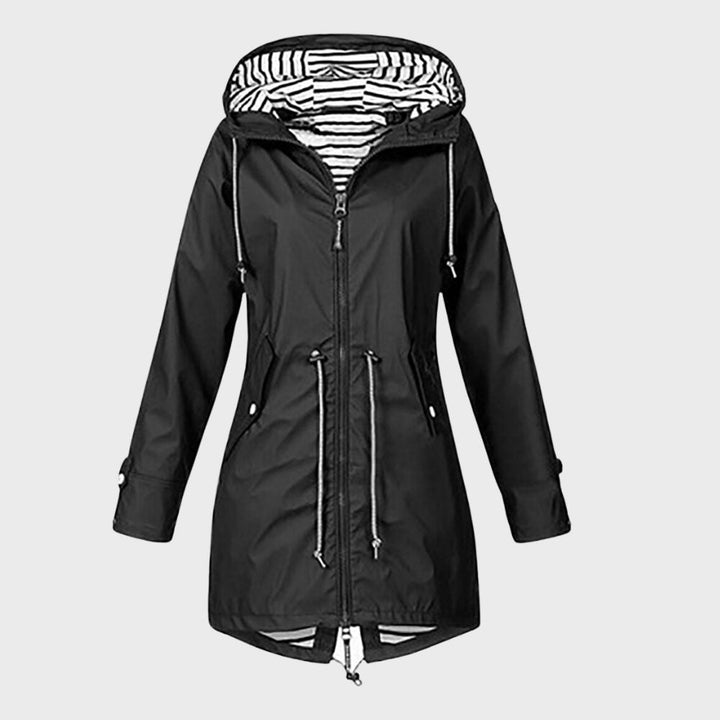 Chaqueta Con Capucha Y Cordón Para Mujer | Larga