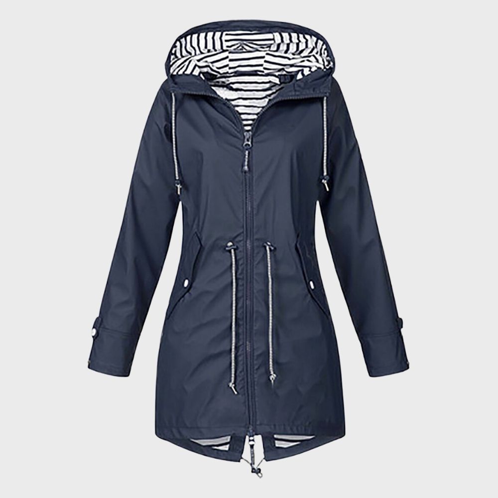 Chaqueta Con Capucha Y Cordón Para Mujer | Larga
