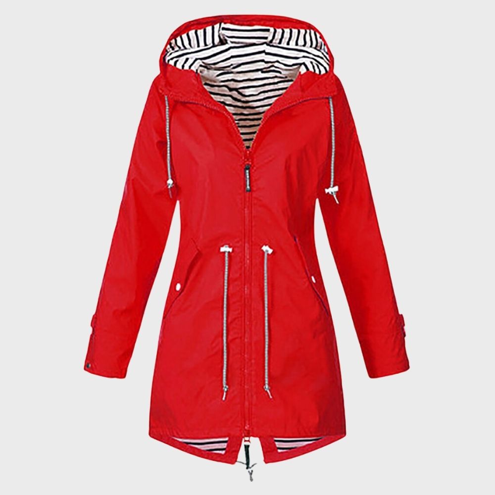Chaqueta Con Capucha Y Cordón Para Mujer | Larga