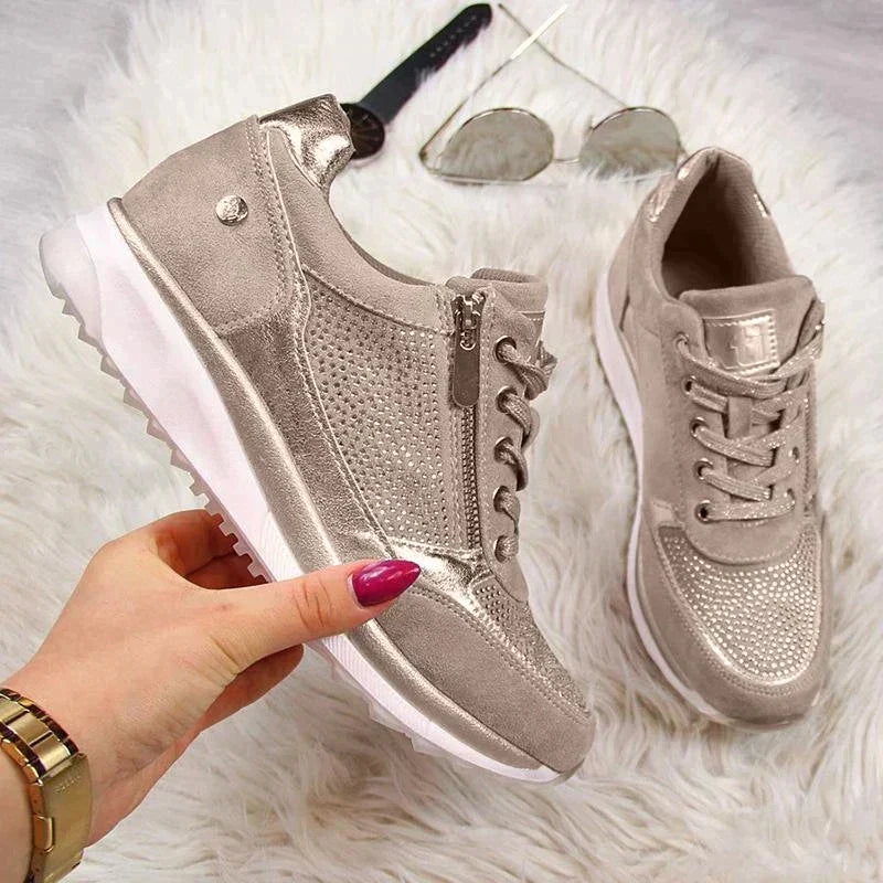 Zapatos Casuales Sin Cordones Para Mujer | Cremallera