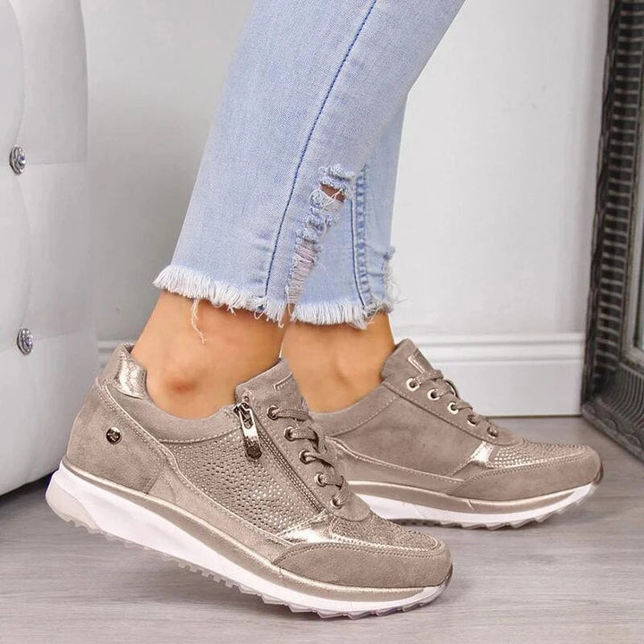Zapatos Casuales Sin Cordones Para Mujer | Cremallera