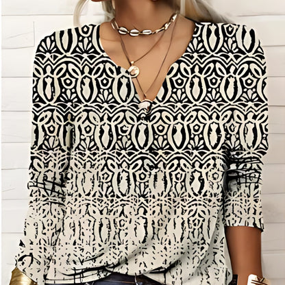 Blusa Estampada Elegante Para Mujer | Cómoda