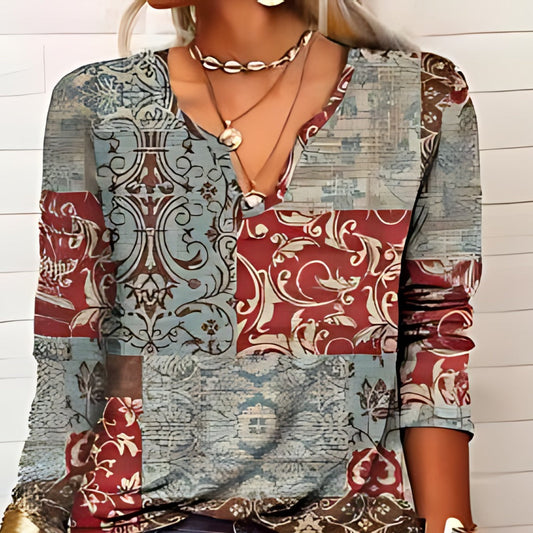Blusa Estampada Elegante Para Mujer | Cómoda