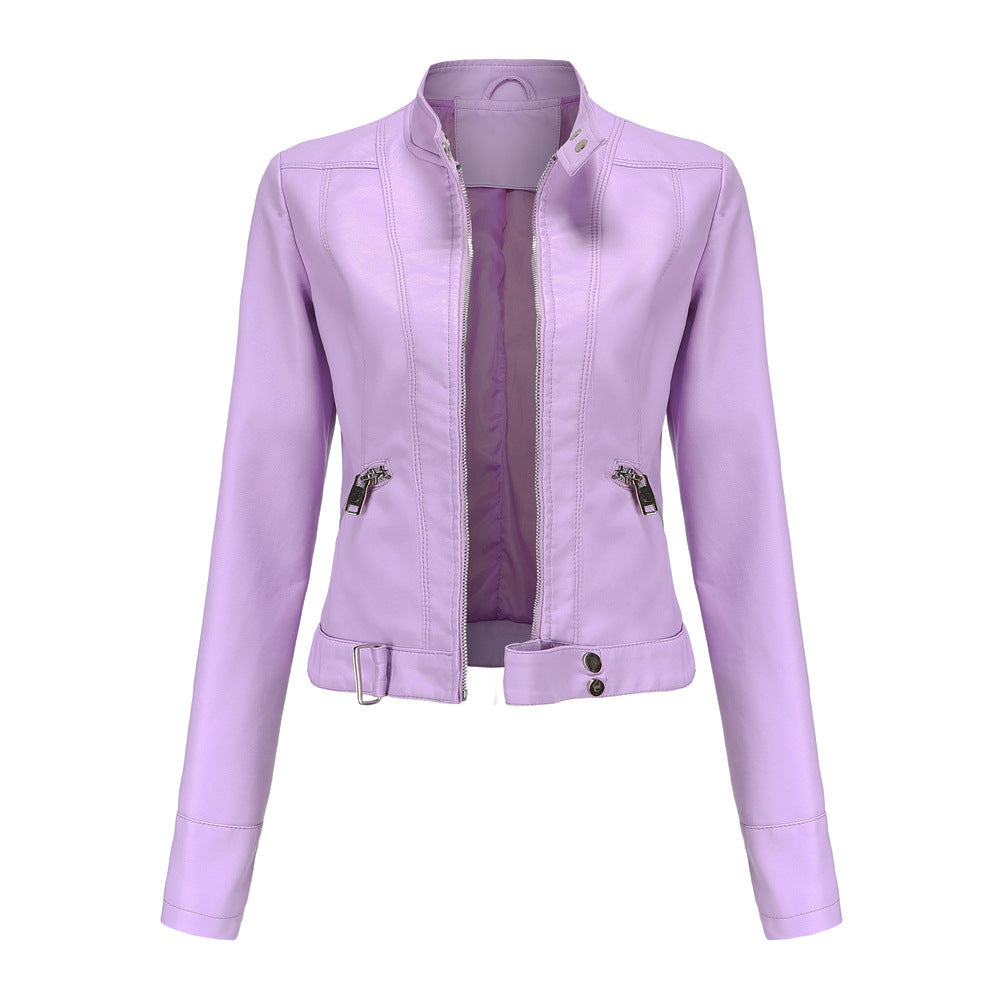 Chaqueta Corta Con Cremallera Para Mujer | Mangas Largas