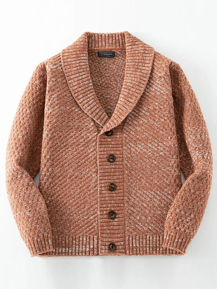 Ciepły sweter męski na guziki | Kardigan