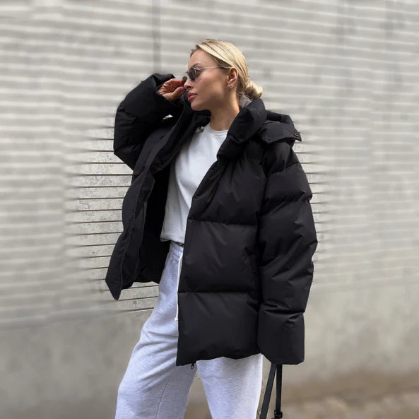 Chaqueta De Invierno Con Capucha Para Mujer | Abrigada
