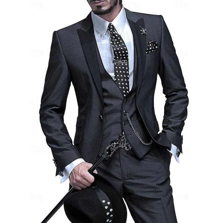 Hombres 3 Piezas De La Vendimia De La Boda Traje De Invitados Conjunto | Elegante