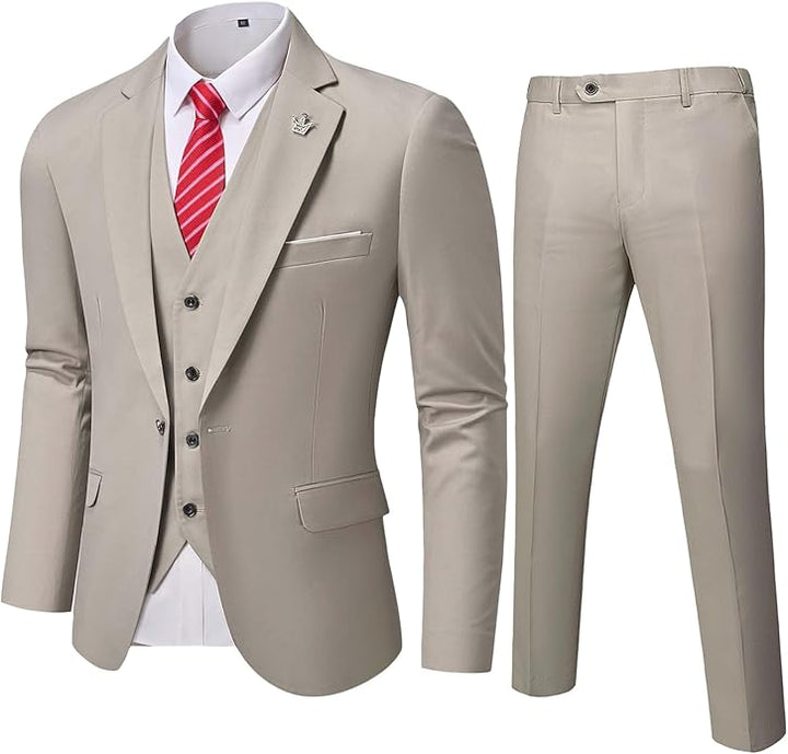 Conjunto de Traje de 3 Piezas Formal para Invitado de Boda para Hombre | Corte Ajustado