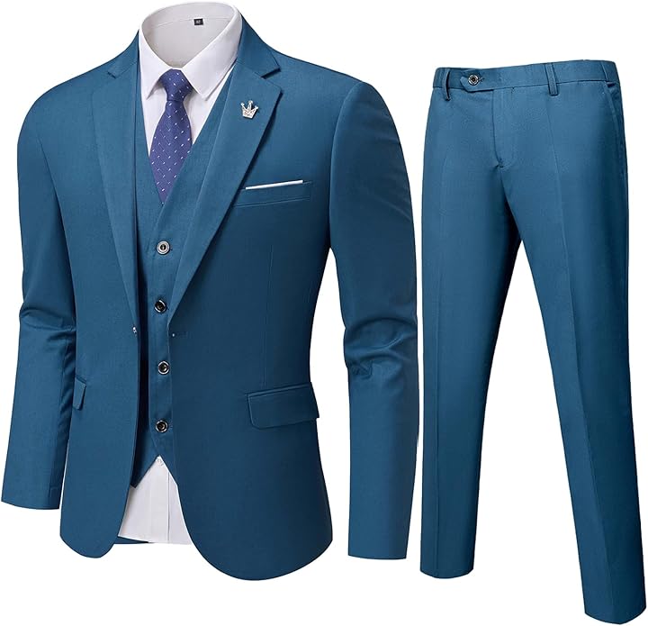 Conjunto de Traje de 3 Piezas Formal para Invitado de Boda para Hombre | Corte Ajustado