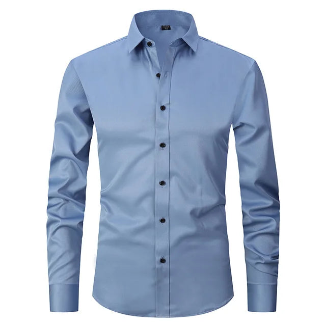 Camisa De Vestir Corte Ajustado Para Hombre | Mangas Largas
