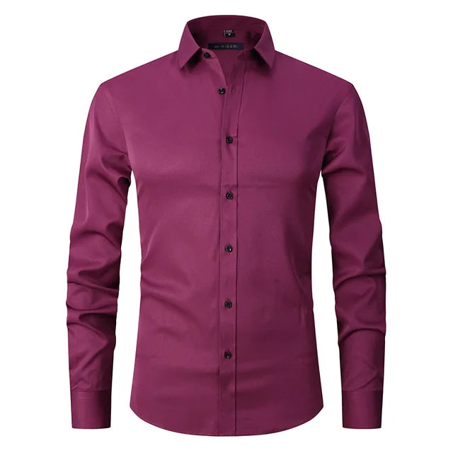 Camisa De Vestir Corte Ajustado Para Hombre | Mangas Largas