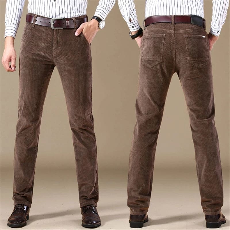 Pantalones Casuales Clásicos de Corte Ajustado para Hombre | Estilosos