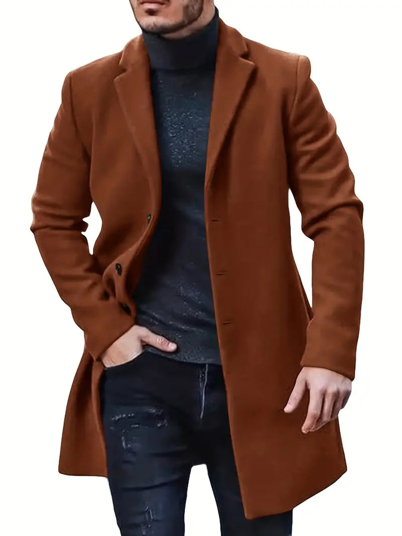 Abrigo Clásico De Botones Para Hombre | Botones