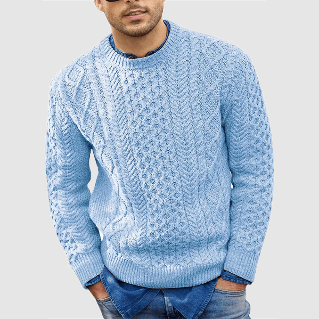 Jersey Cálido De Punto Texturizado Para Hombre | Mangas Largas