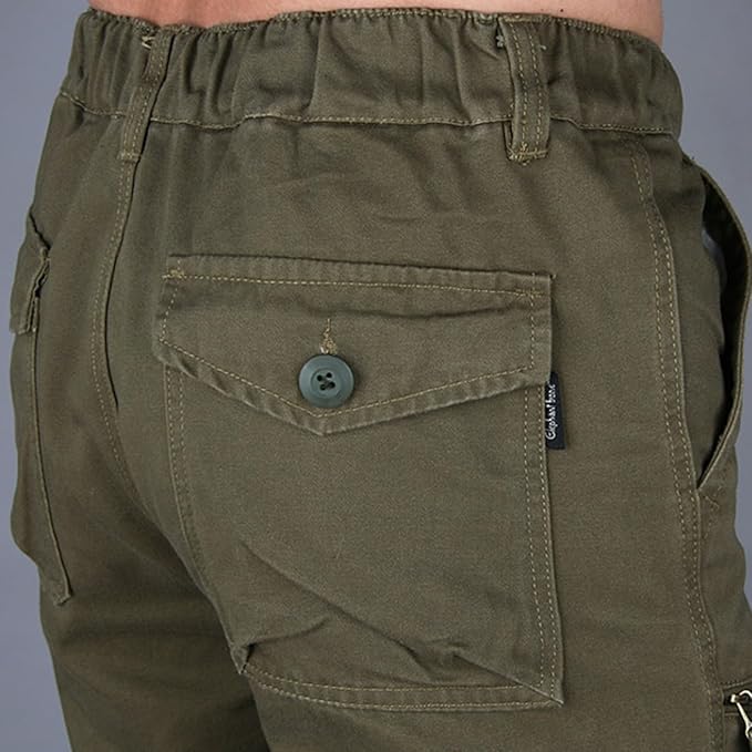 Pantalones Cargo Rectos Para Hombre | Múltiples Bolsillos