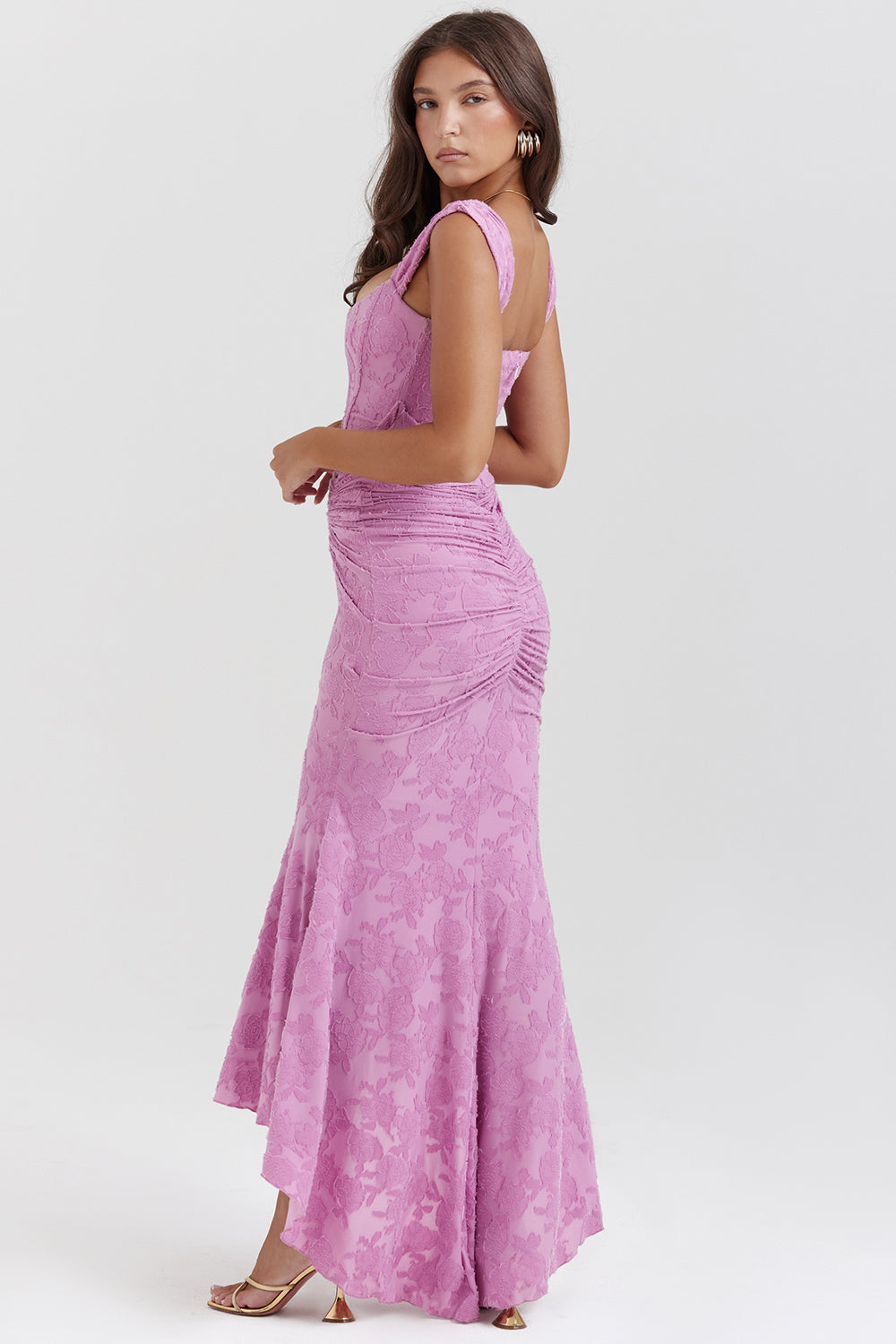 Vestido Sin Mangas Con Fruncidos Para Mujer | Maxi