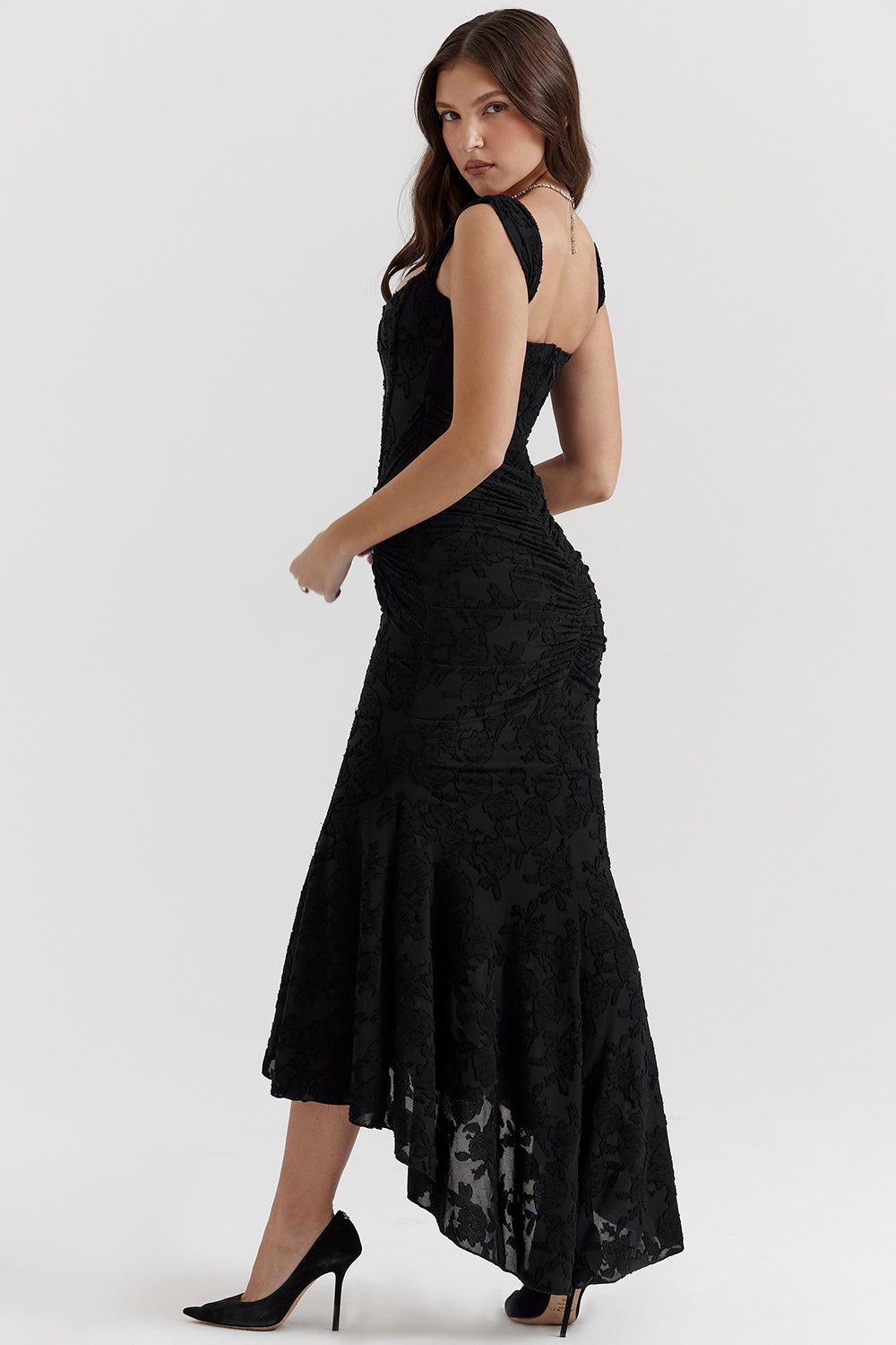 Vestido Sin Mangas Con Fruncidos Para Mujer | Maxi