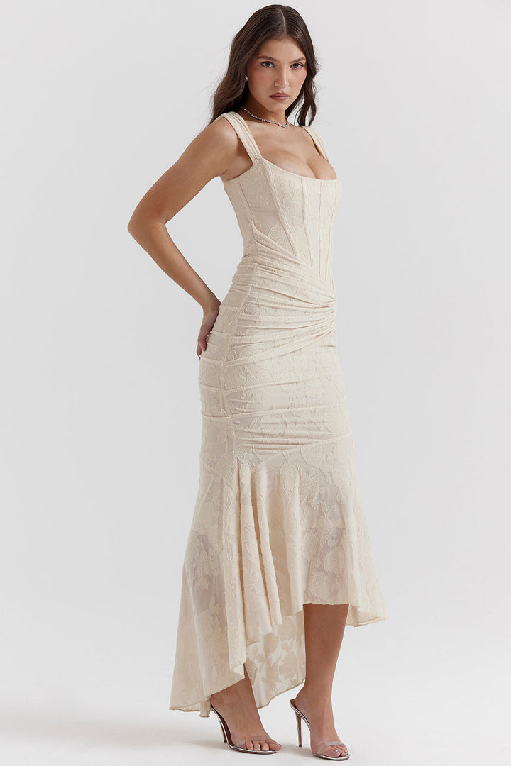 Vestido Sin Mangas Con Fruncidos Para Mujer | Maxi