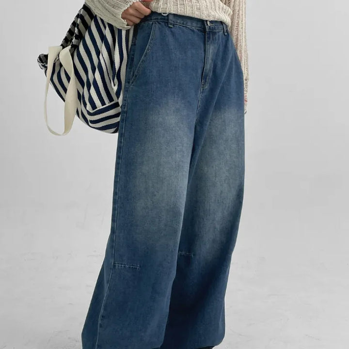 Vaqueros Vintage De Pierna Ancha Para Mujer | Cintura Alta