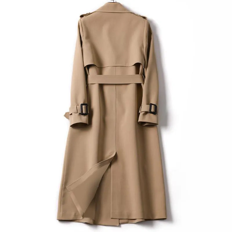 Abrigo Largo Tipo Trench Para Mujer | Doble Botonadura