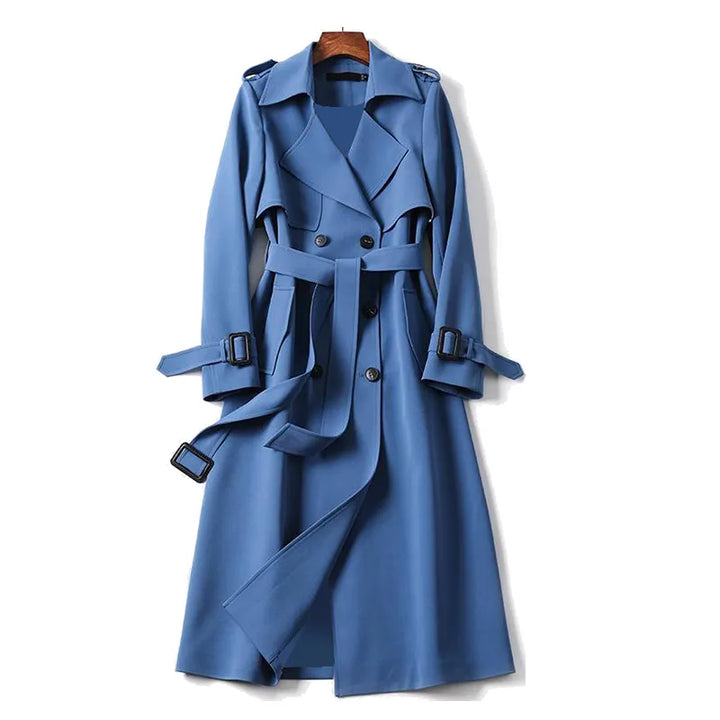 Abrigo Largo Tipo Trench Para Mujer | Doble Botonadura