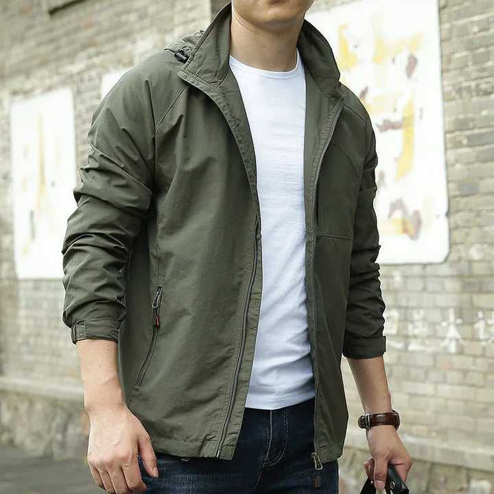 Chaqueta Informal De Manga Larga Para Hombre | Con Cremallera