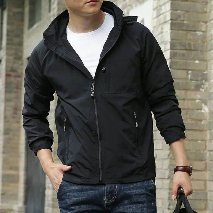 Chaqueta Informal De Manga Larga Para Hombre | Con Cremallera