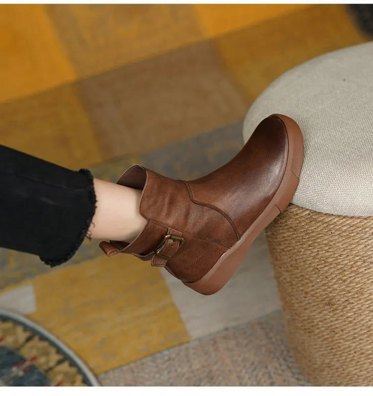 Botines Con Hebilla Para Mujer | Vintage