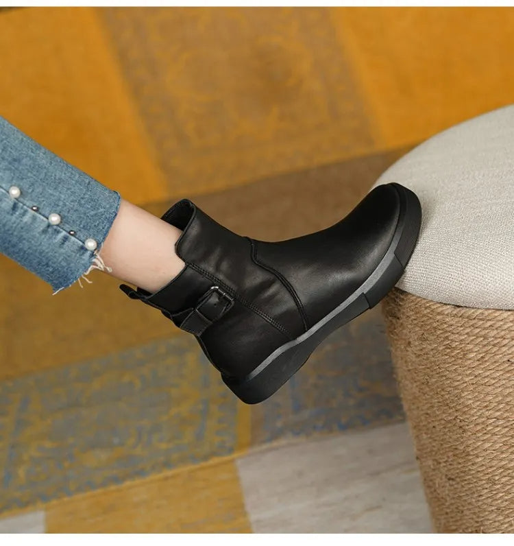 Botines Con Hebilla Para Mujer | Vintage