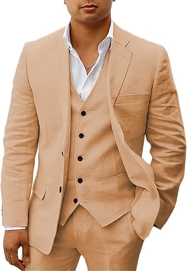 Traje Para Invitado De Boda De Tres Piezas Para Hombre | Clásico