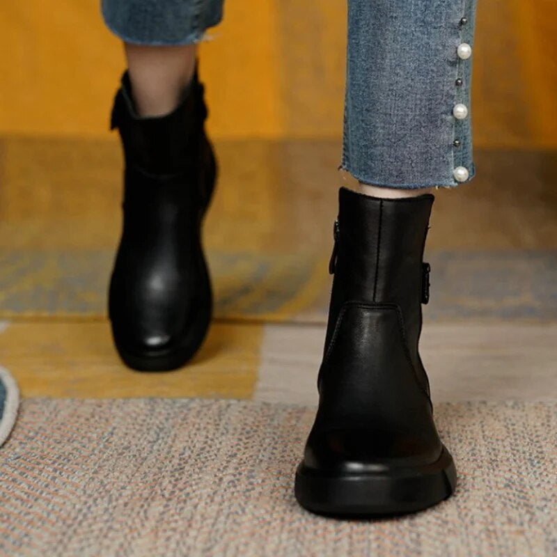Botines Con Hebilla Para Mujer | Vintage