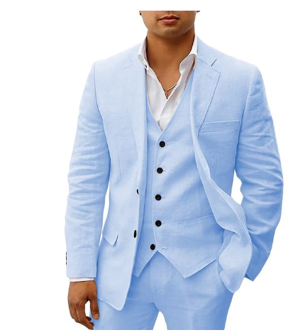 Traje Para Invitado De Boda De Tres Piezas Para Hombre | Clásico