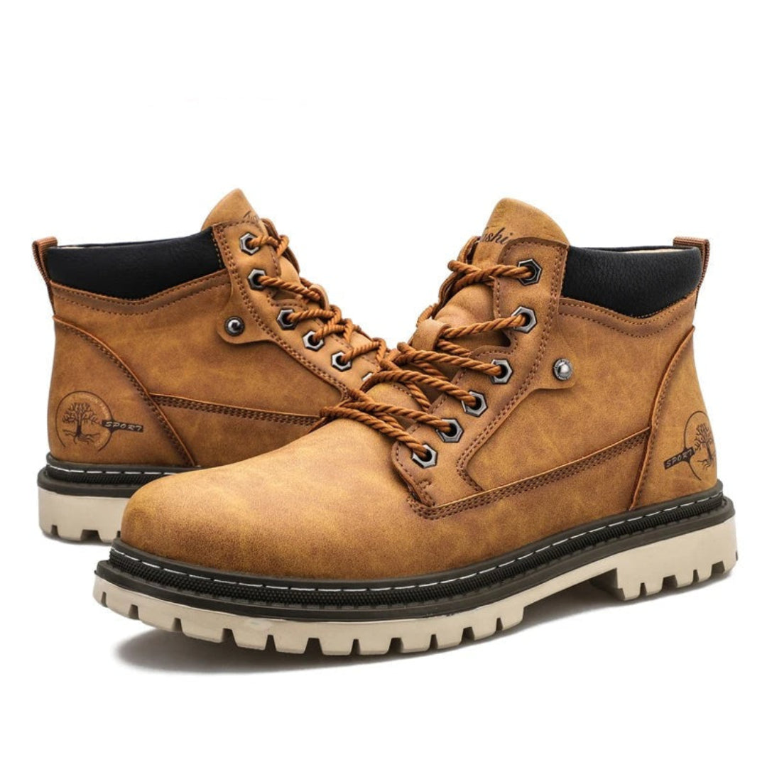 Botas Casuales Con Cordones Para Hombre | Puntera Redonda