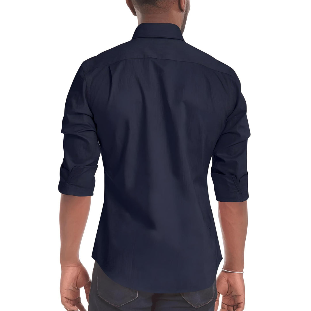 Camisa Informal Corte Ajustado Para Hombre | Manga Larga