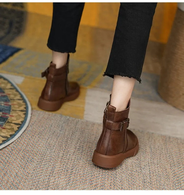 Botines Con Hebilla Para Mujer | Vintage