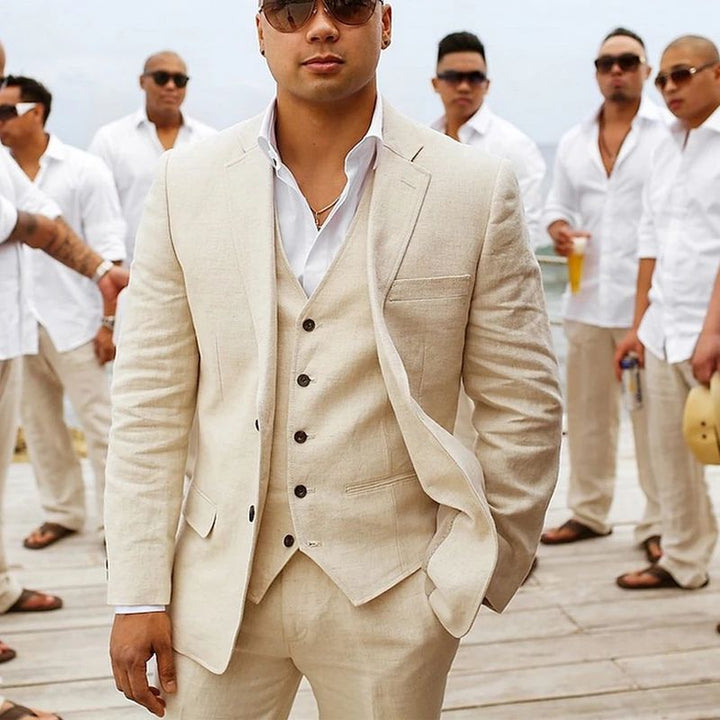 Traje Para Invitado De Boda De Tres Piezas Para Hombre | Clásico