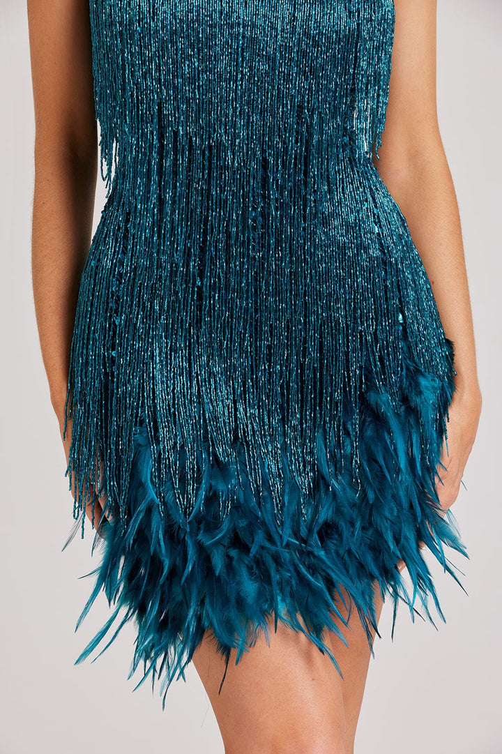 Vestido De Mujer Sin Mangas Con Borlas | Mini