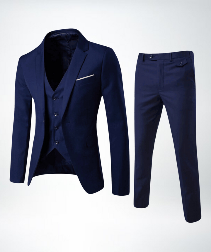 Traje De Tres Piezas Para Invitados A Bodas Para Hombre | Corte Ajustado