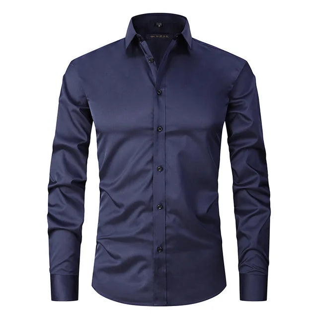 Camisa De Vestir Corte Ajustado Para Hombre | Mangas Largas