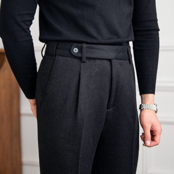 Hombre Corte Ajustado Pantalones Formales | Clásico