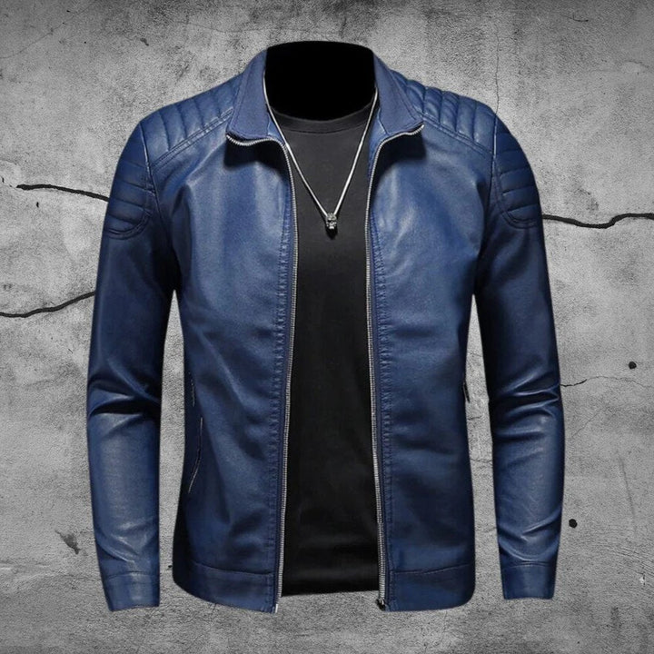 Chaqueta Ajustada Con Cremallera Para Hombre | Hombros Acolchados